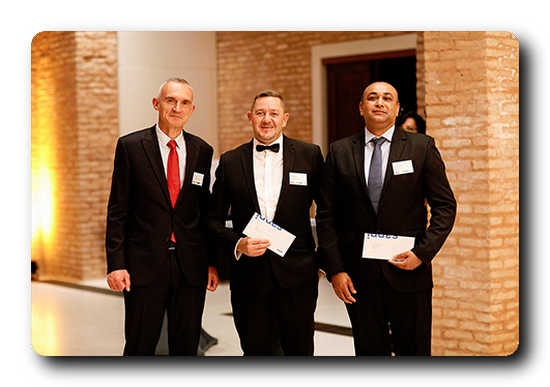 From left: Alex Thiel (CEO Sappi Southern Africa), Ernst Vos (member of the Global TIA finalist team – Tugela Mill) and Ricky Singh (member of the Global TIA finalist team – Tugela Mill).