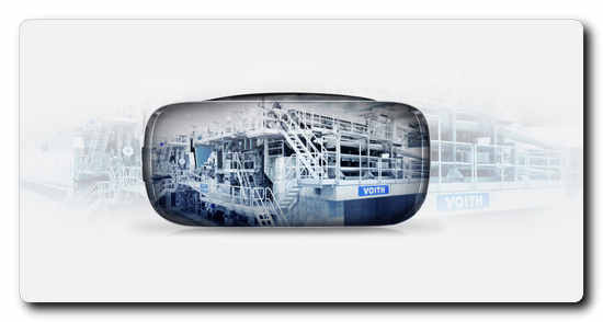 Thanks to the new virtual reality technology a company can experience its own paper machine as early as the planning phase