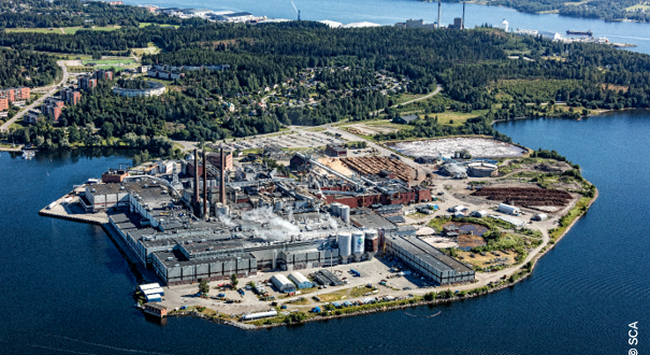 SCA Ortviken mill in Sundsvall, Sweden