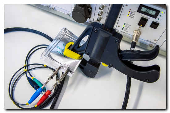 testing the paper battery potential and charge