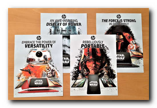 Posters printed on Mitsubishi inkjet paper jetscript DL 2284 with a HP PageWide web press T490 HD.
